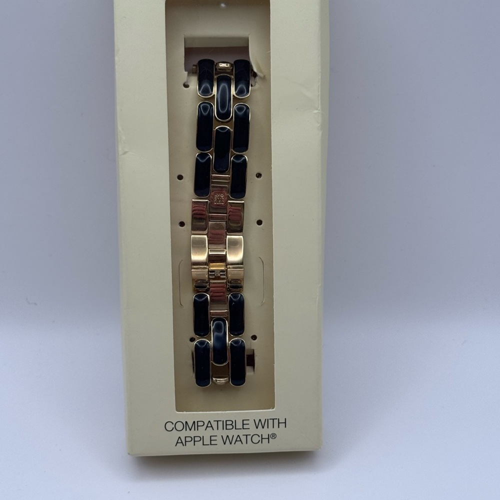 Elegant Gold and Black Apple Watch Band